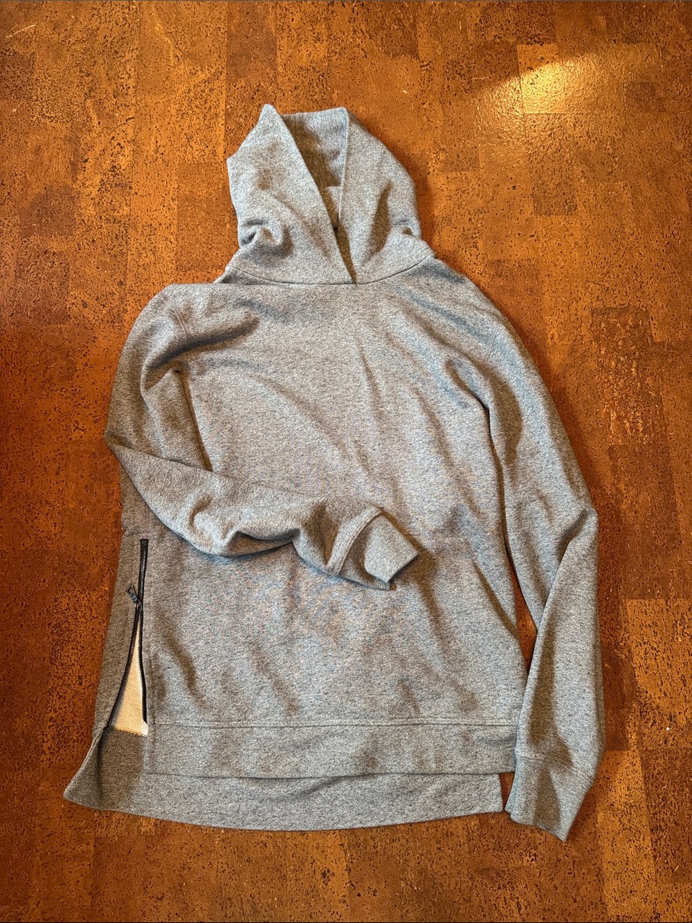 John Elliot Cozy Light Gray Hooded Pullover